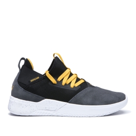 Supra Mens TITANIUM Dk Grey/Black/Golden/white Low Top Shoes | CA-74427